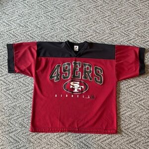 Men's Red and Black 49ers Jersey